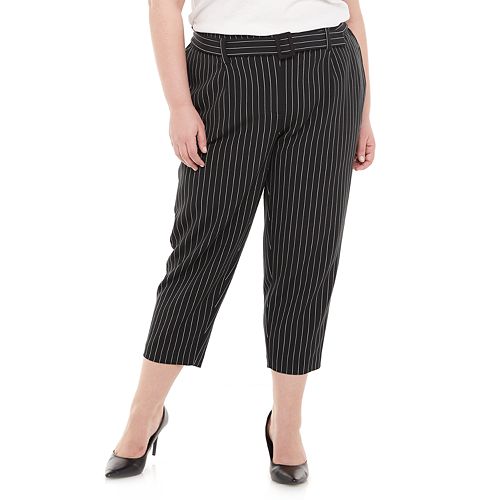 Plus Size EVRI™ Belted Fashion Capri Pants