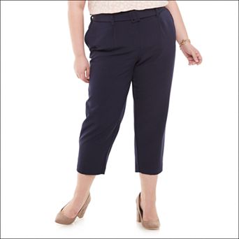 Plus Size EVRI™ Belted Fashion Capri Pants