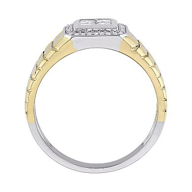 Men's Stella Grace Two Tone 10k Gold 1/2 Carat T.W. Diamond Ring