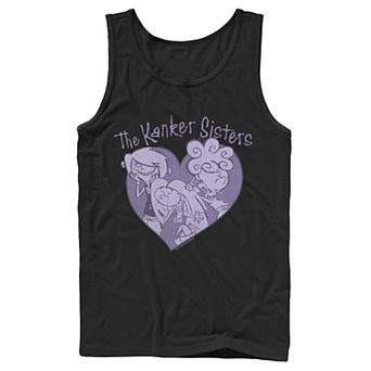 Men's Ed, Edd & Eddy The Kanker Sisters Purple Hue Heart Portrait Tank Top