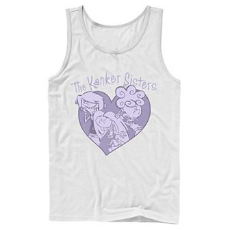 Men's Ed, Edd & Eddy The Kanker Sisters Purple Hue Heart Portrait Tank Top