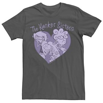 Men's Cartoon Network Ed, Edd & Eddy The Kanker Sisters Purple Hue Heart Portrait Tee