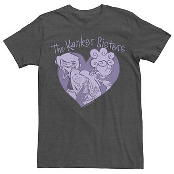 Men's Cartoon Network Ed, Edd & Eddy The Kanker Sisters Purple Hue Heart Portrait Tee