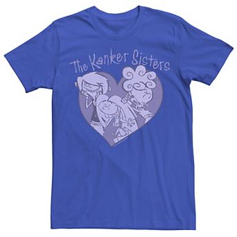 Men's Cartoon Network Ed, Edd & Eddy The Kanker Sisters Purple Hue Heart Portrait Tee