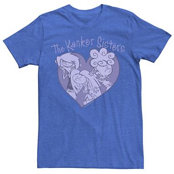 Men's Cartoon Network Ed, Edd & Eddy The Kanker Sisters Purple Hue Heart Portrait Tee