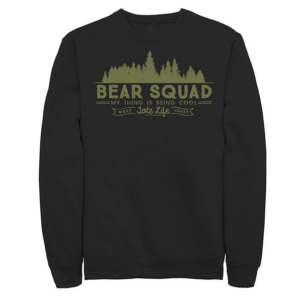 Men's Cartoon Network We Bare Bears Squad Being Cool Forest Fleece