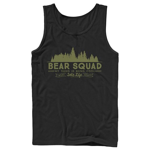 Men's Cartoon Network We Bare Bears Squad Being Cool Forest Tank Top