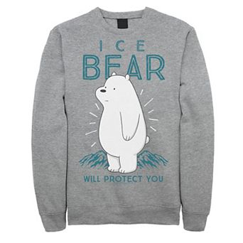 Men's Cartoon Network We Bare Bears Ice Bear Will Protect You Sweatshirt