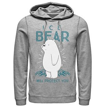 Men's CN We Bare Bears Ice Bear Will Protect You Hoodie