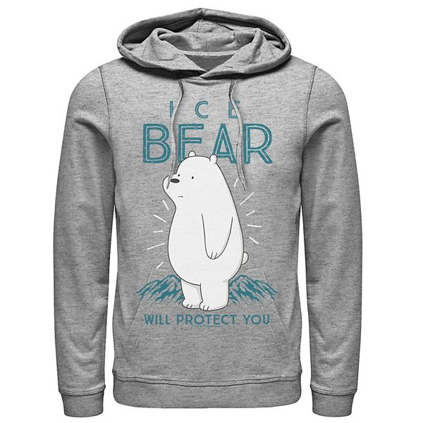 Men s CN We Bare Bears Ice Bear Will Protect You Hoodie