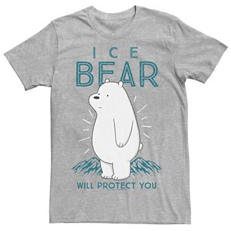 Men's Cartoon Network We Bare Bears Ice Bear Will Protect You Tee