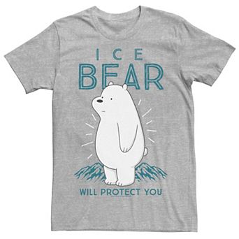 Men's Cartoon Network We Bare Bears Ice Bear Will Protect You Tee