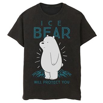 Men's Cartoon Network We Bare Bears Ice Bear Will Protect You Tee