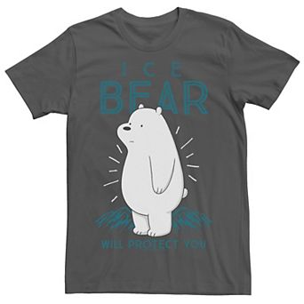 Men's Cartoon Network We Bare Bears Ice Bear Will Protect You Tee