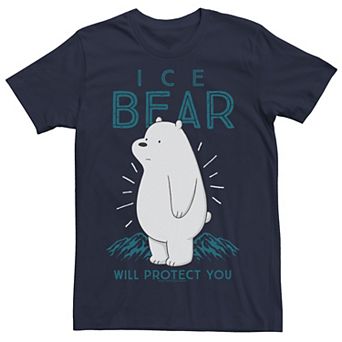 Men's Cartoon Network We Bare Bears Ice Bear Will Protect You Tee