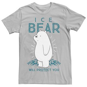 Men's Cartoon Network We Bare Bears Ice Bear Will Protect You Tee