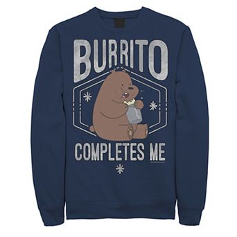 Men's Cartoon Network We Bare Bears Burrito Completes Me Sweatshirt