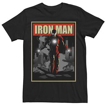 Men's Marvel Iron Man Rise From The Ashes Deco Style Tee