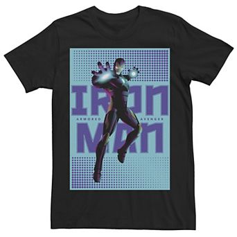 Men's Marvel Iron Man Halftone Pop Art Poster Tee