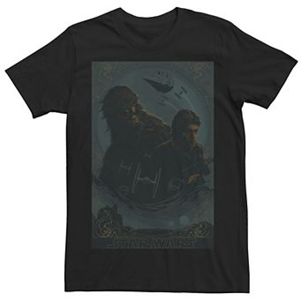 Men's Star Wars Han Solo and Chewbacca Poster Graphic Tee