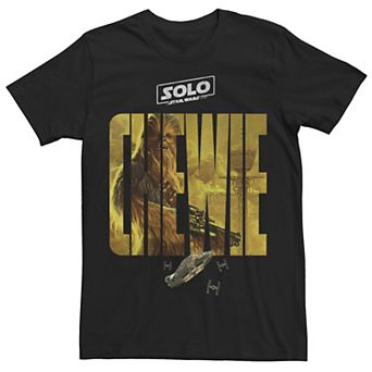 Men's Star Wars Solo Chewie Letter Drop Tee