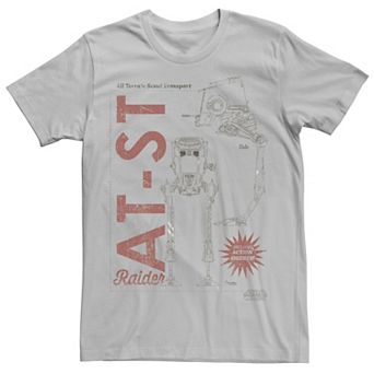 Men's Star Wars The Mandalorian AT-ST Action Figure Tee