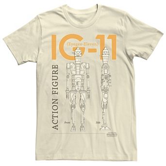Men's Star Wars The Mandalorian IG-11 Action Figure Tee