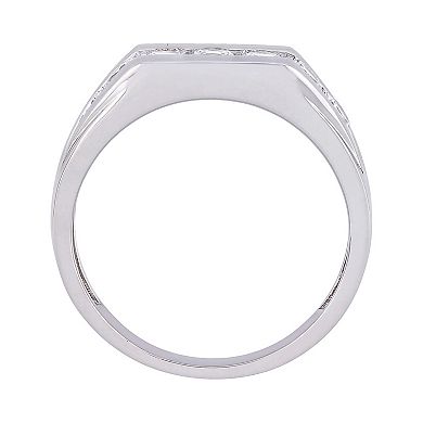 Men's Stella Grace Sterling Silver Lab-Created White Sapphire Ring