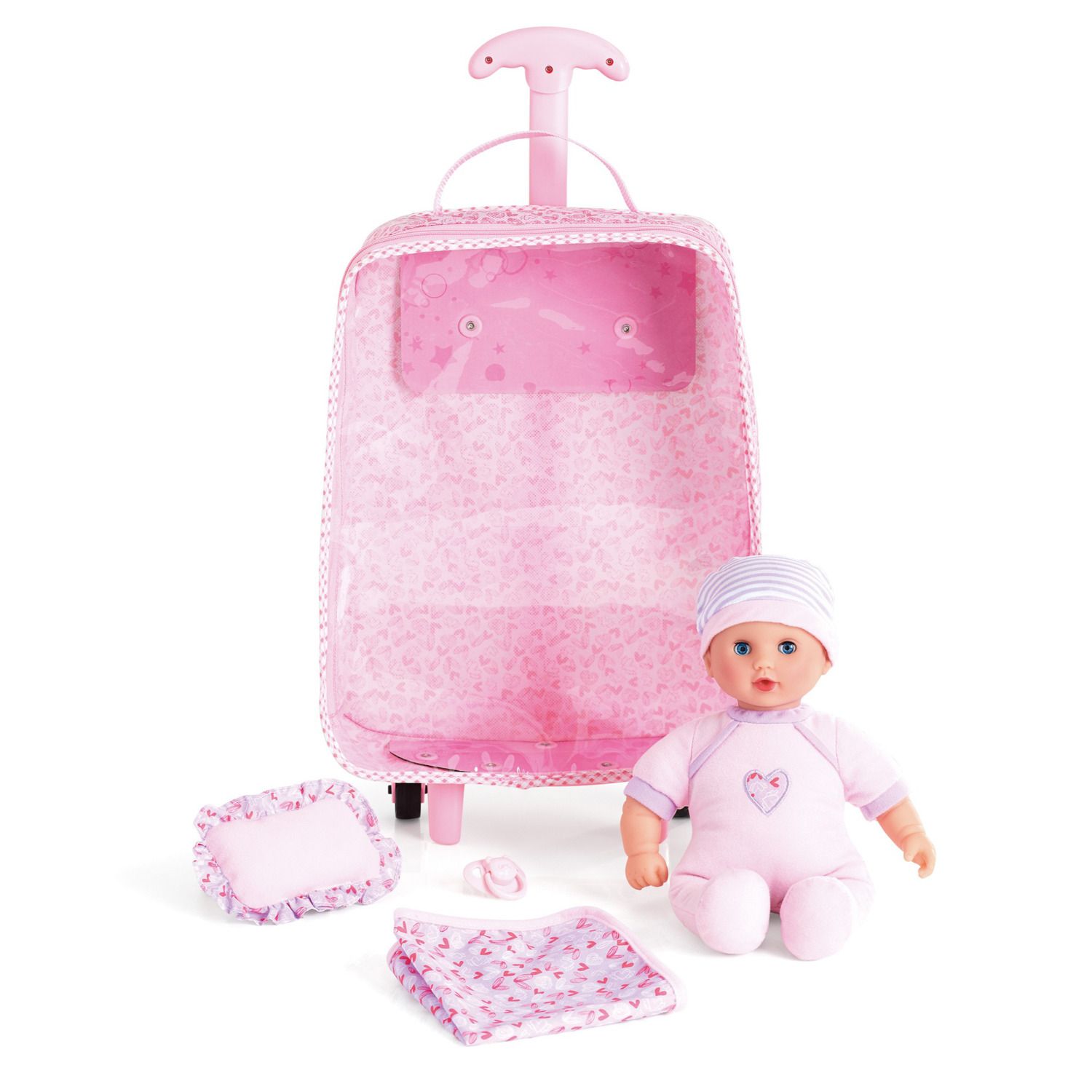 fao schwarz baby doll triplets with backpack set