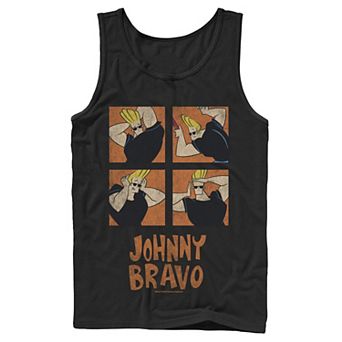 Men's Cartoon Network Johnny Bravo Box Up Hairdo Tank Top