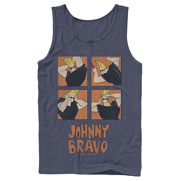 Men's Cartoon Network Johnny Bravo Box Up Hairdo Tank Top