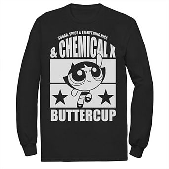 Men's Cartoon Network Powerpuff Girls Buttercup Long Sleeve Tee