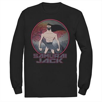 Men's Cartoon Network Samurai Jack The Meditating Warrior Badge Long Sleeve Tee