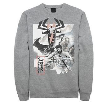 Men's Cartoon Network Samurai Jack Aku Water Color Paint Sketch Sweatshirt