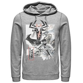 Men's Cartoon Network Samurai Jack Aku Water Color Paint Sketch Hoodie