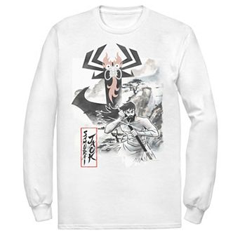 Men's Cartoon Network Samurai Jack Aku Water Color Paint Sketch Tee