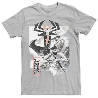 Men's Cartoon Network Samurai Jack Aku Water Color Paint Sketch Tee