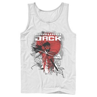 Men's Cartoon Network Samurai Jack Wounded Warrior Fights Again Tank Top