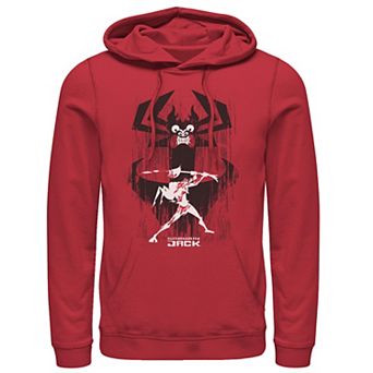 Men's Cartoon Network Samurai Jack Aku Sword Fight Splatter Hoodie