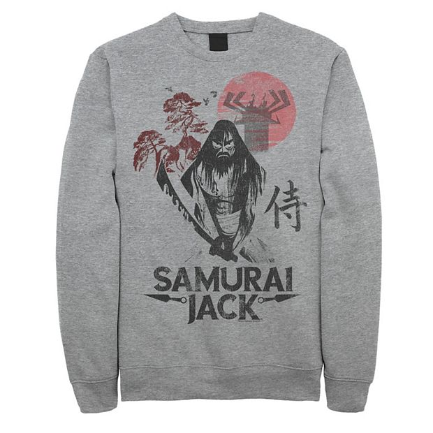 Men s Cartoon Network Samurai Jack Epic Warrior Kanji Art Rock Sweatshirt