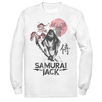 Men's Cartoon Network Samurai Jack Epic Warrior Kanji Art Rock Long Sleeve Tee