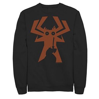 Men's Cartoon Network Samurai Jack Faces Aku Silhouette Fleece