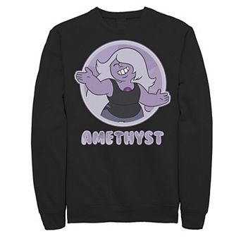 Men's Cartoon Steven Universe Amethyst Badge Fleece Top