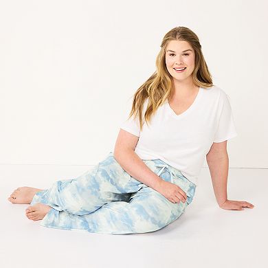 Plus Size Sonoma Goods For Life® Peached Jersey Pajama Pants