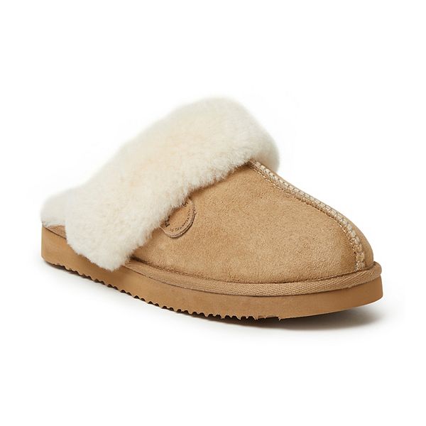 Fireside by Dearfoams Sydney Scuff Women's Slippers - Coffee (10 WIDE)