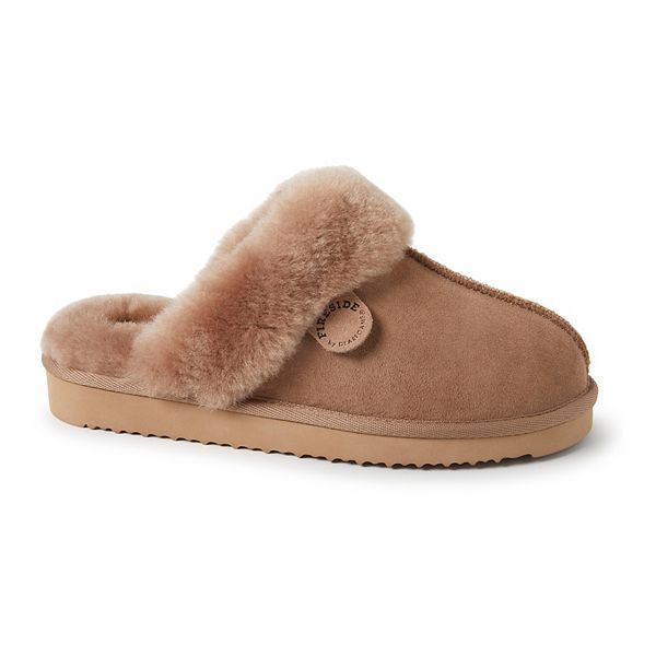 Fireside by Dearfoams Sydney Scuff Women's Slippers - Driftwood (8)