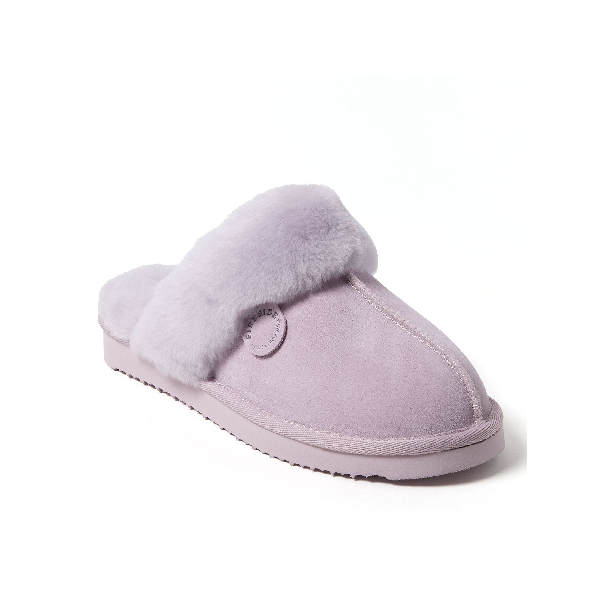Fireside by Dearfoams Sydney Scuff Womens Slippers, Size: 8, Purple