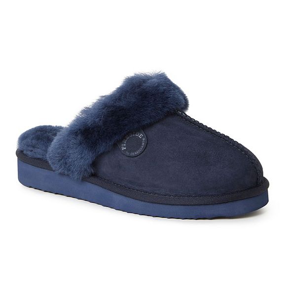 Fireside by Dearfoams Sydney Scuff Women's Slippers - Navy (10)