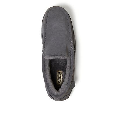 Fireside by Dearfoams Melbourne Genuine Shearling Men's Moccasin Slippers