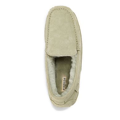 Fireside by Dearfoams Melbourne Genuine Shearling Men's Moccasin Slippers